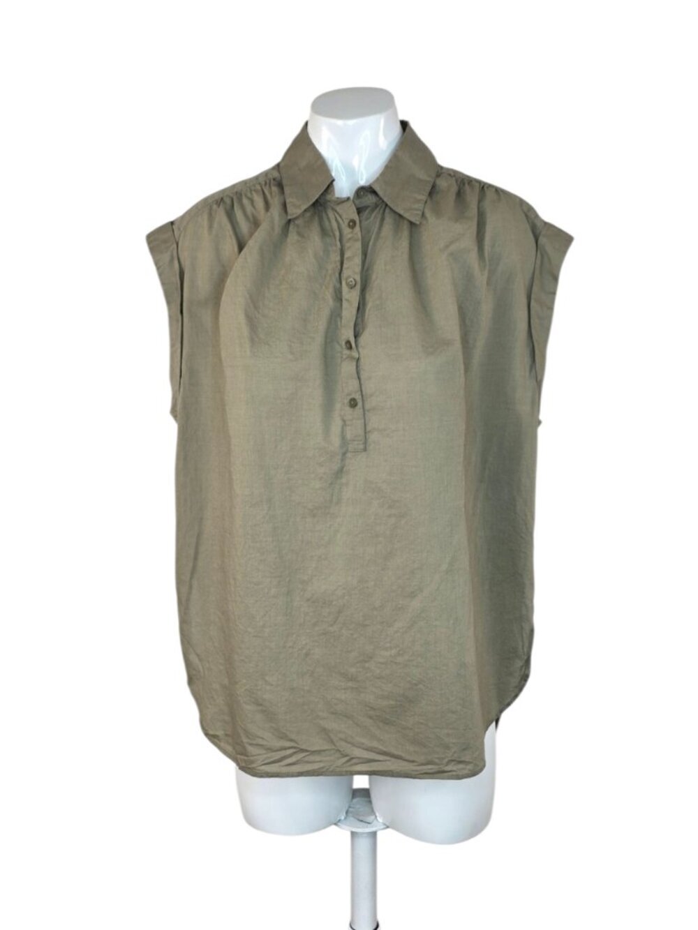 Aritzia Babaton 100% Cotton Button Up Collared Shirt, Size Small, Oversize